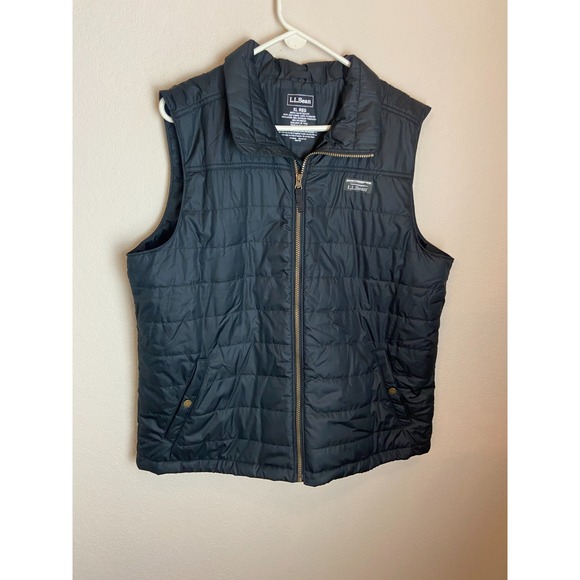 L.L. Bean Men's Mountain Classic Puffer Vest Black Size XL Regular Full Zip - Picture 1 of 7